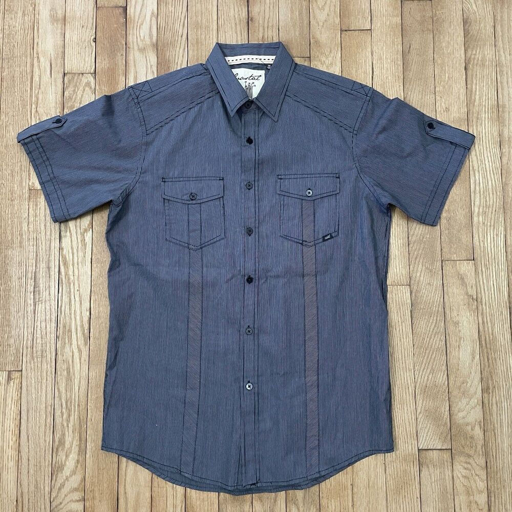 Coastal Short Sleeve Button Up Shirt Menswear Casual Dressy Medium